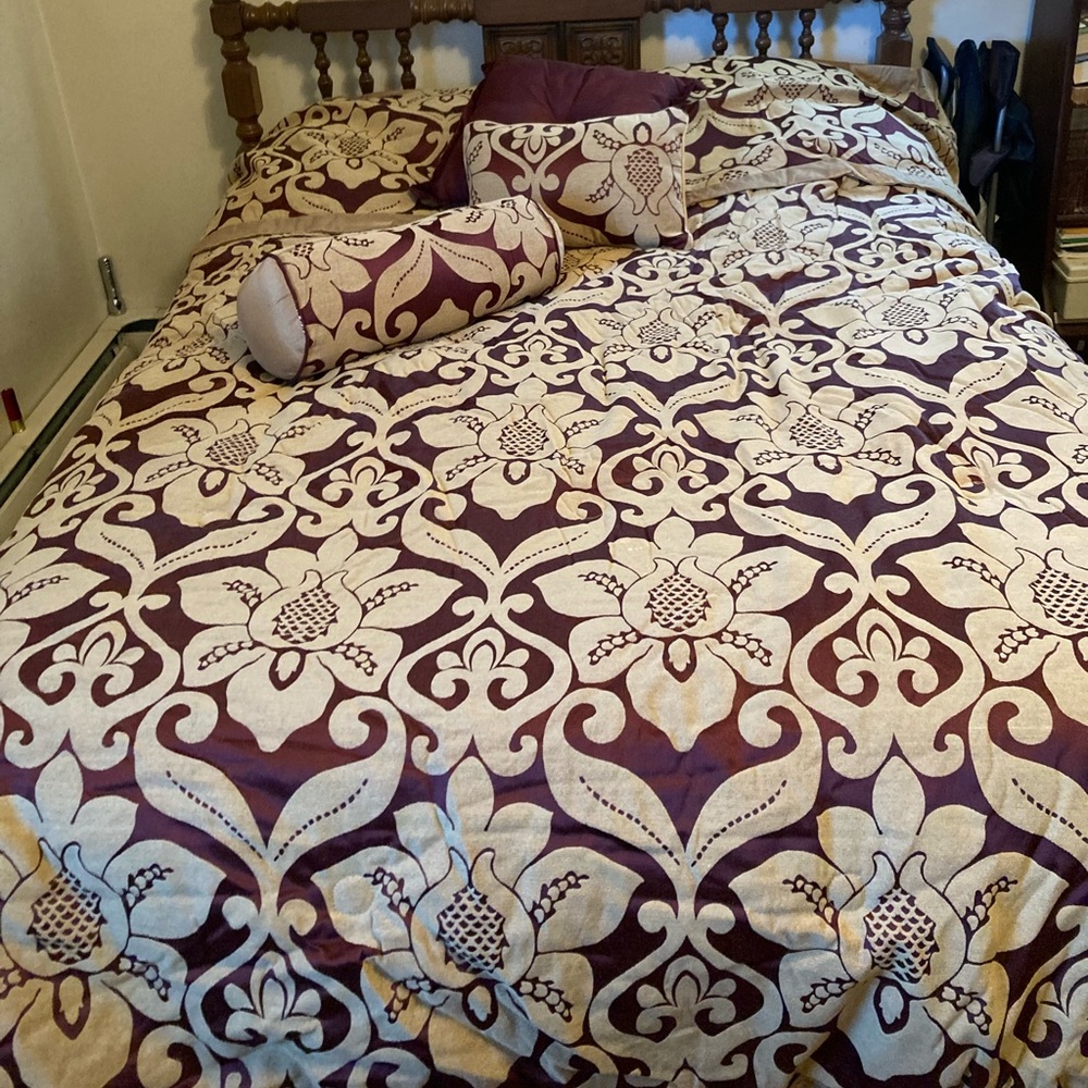 Galloway 1 comforter 2 shams 3 pillows King set Only used for one winter